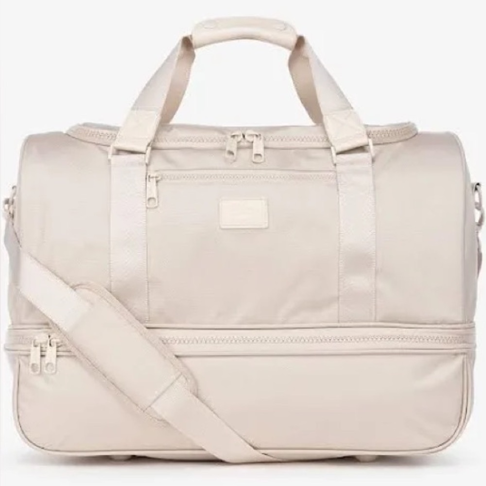 Calpak Light Beige Travel Bag Stevyn Duffle Bag